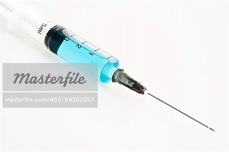 Isolated syringe on white background