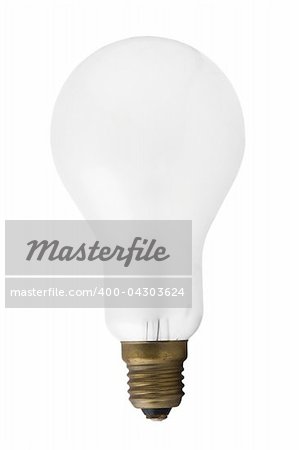 Single light bulb isolated on a white background