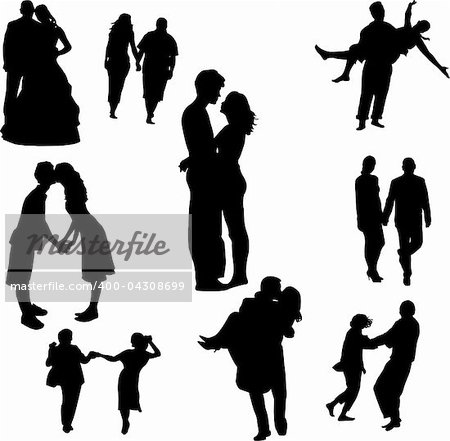 couples in love - vector