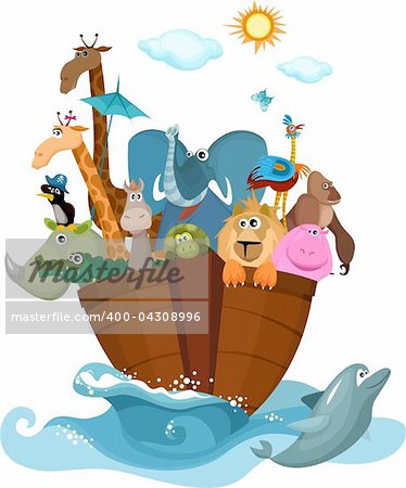 vector Illustration of a Noah's Ark