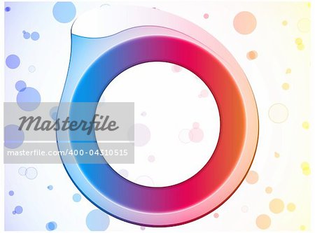 Vector - Rainbow Circle Border with Sparkles and Swirls.
