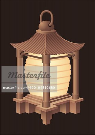 Chinese lamp vector