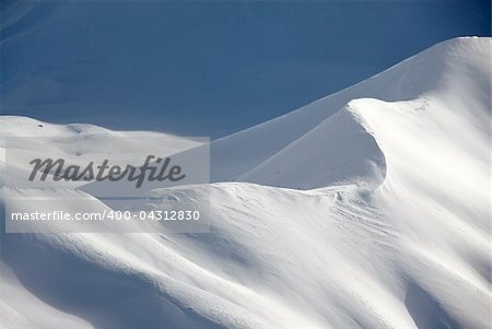 Mountains covered by snow