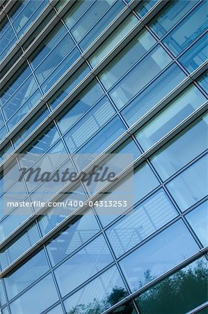 Modern glass building facade - Abstract background.