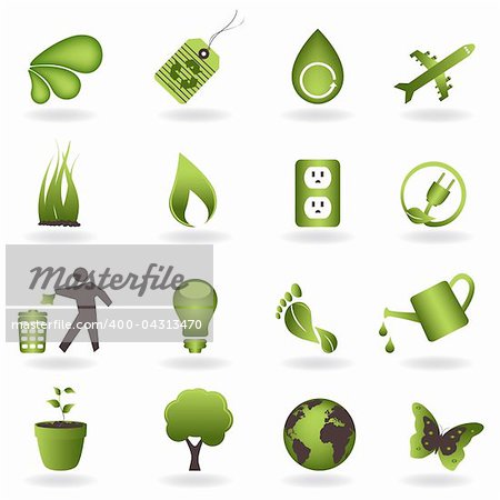 Eco related symbols and icons