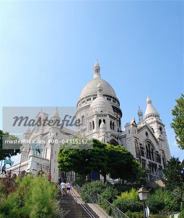The Famous church of Sacre-Coeur, Montmartre, Paris