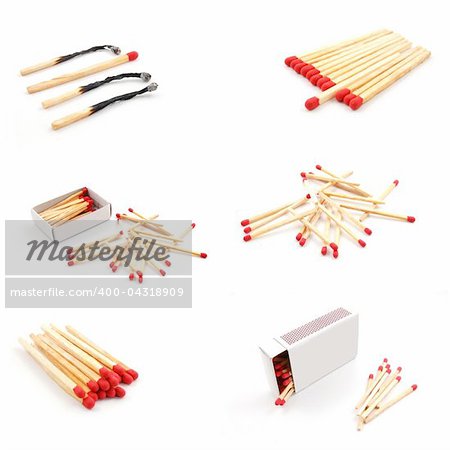 collection of matches showing hot  fire concept