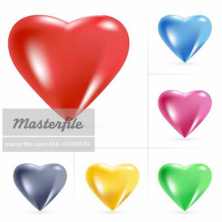 Heart Icons. Vector illustration on white background