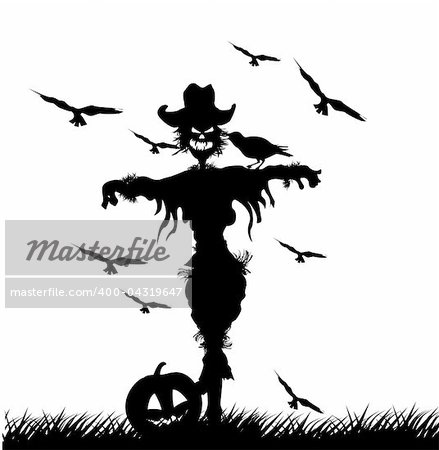 scarecrow vector silhouettes