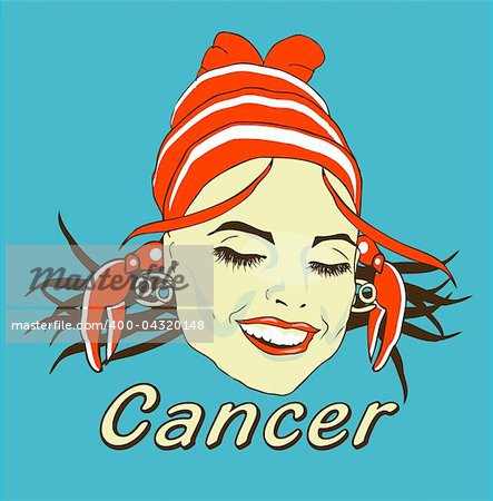 Woman Face Beauty Cancer Horoscope