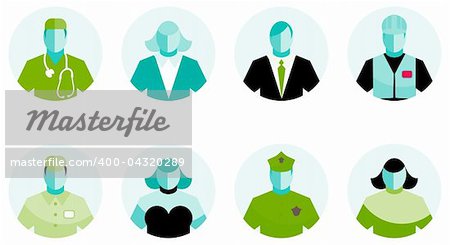 8 Vector Icons diverse people