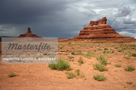 Desert landscape in Valley of the Gods, Utah