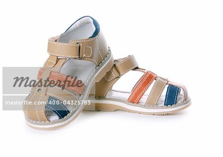 Children's footwear isolated on a white