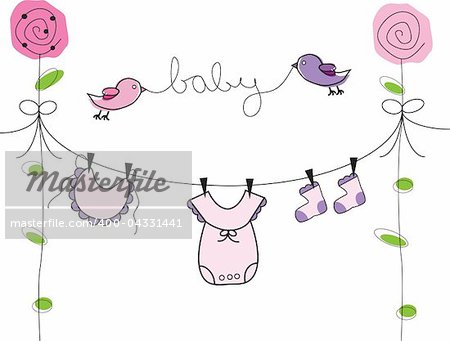 Cute baby girl clothes line