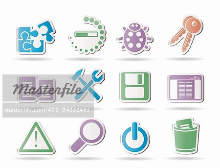 developer, programming and application icons - vector icon set