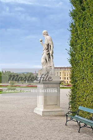 The Statue of Paris in the garden of the Schonbrunn palace