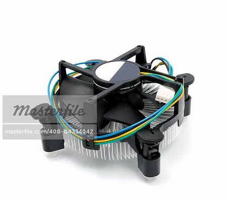 CPU cooler isolated on a white background