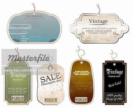 set of vintage labels, scalable and vector illustrations;