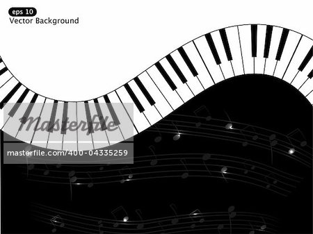 Vector white and black musical background