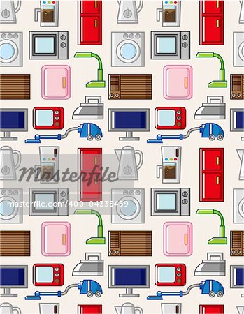 seamless home appliances pattern