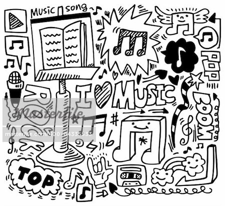hand draw music element