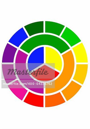 color circle over white background, vector illustration