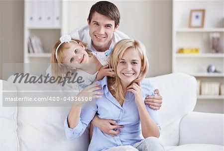 Portrait of a happy family home
