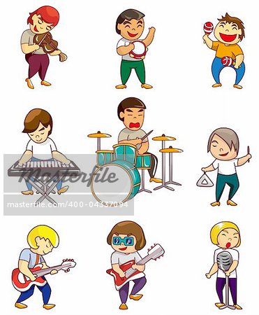 cartoon rock band icon