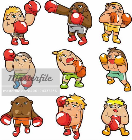 cartoon boxer icon