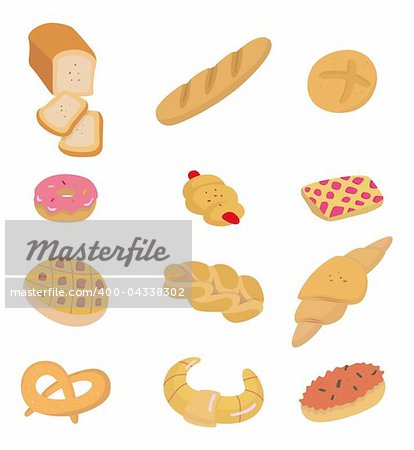 cartoon bread icon