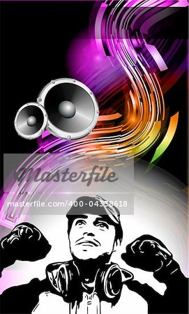 Alternative Discoteque Music Flyer with Attractive Rainbow Colours