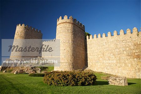 view of Avila city at Castilla in Spain