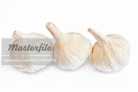 Fresh garlic isolated on the white