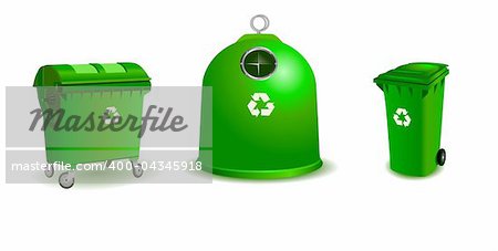 Recycle bins - two bigger and a small one