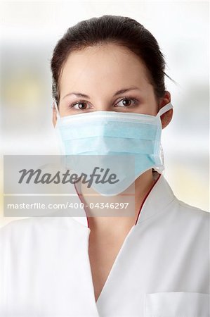 Young nurse in mask