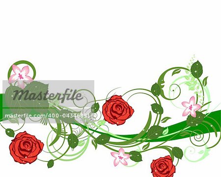 Abstract floral vector frame backgrounds  in Victorian style