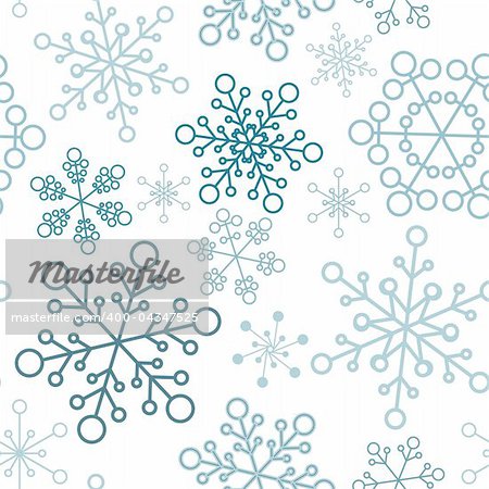 Winter - blue christmas seamless pattern / texture with snowflakes