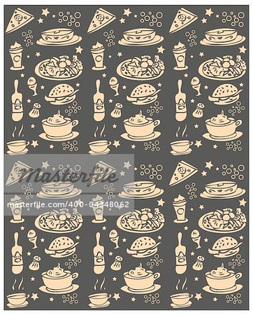 Food seamless pattern web background or fabric