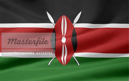 High resolution flag of Kenya