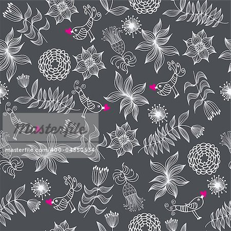 Floral seamless pattern in vector