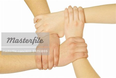 hands isolated on a white background