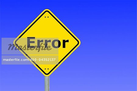 error sign showing computer or internet concept