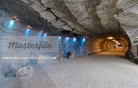 Corridor in the salt mine