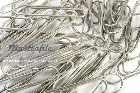 Steel staples office isolated on a white background