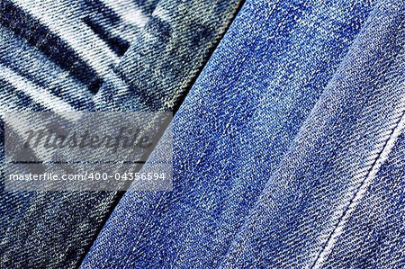 Background jeans close up of blue and black.