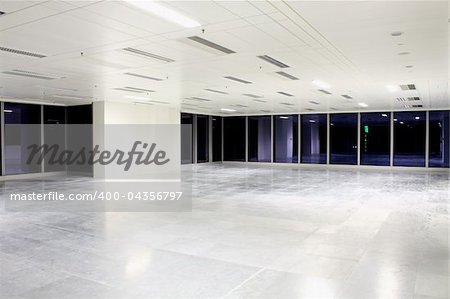 empty office room in modern building indoor