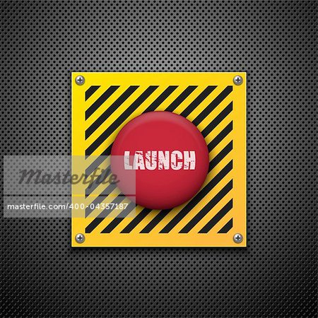 Launch button. Vector background. Eps10