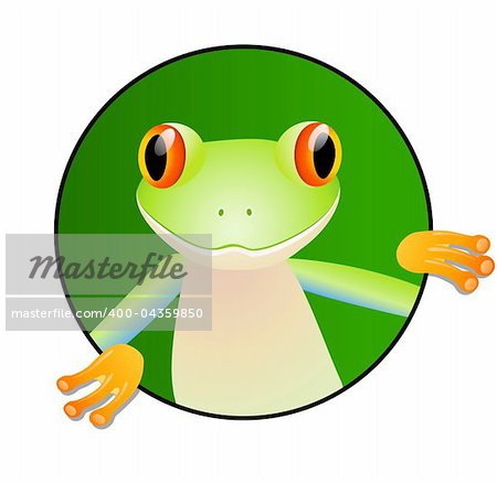 Cute toad vector illustration