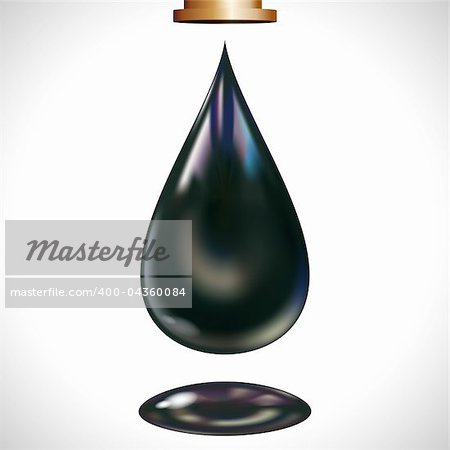 Vector large oil droplet.