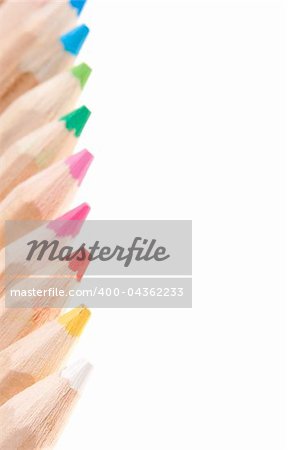 color pencils isolated on white